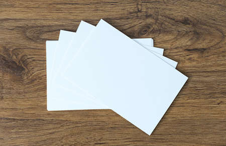 Mockup Business card top view Template for branding identity