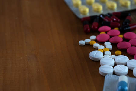 Drug Pharmacy prohibited substances medicine Packaging of tabletsの写真素材