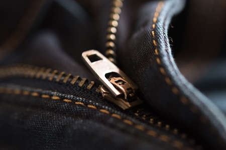 Closeup of Denim texture of denim Jeans and stitch for vintageの写真素材