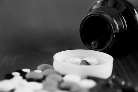 Drug Pharmacy prohibited substances medicine Packaging of tabletsの写真素材