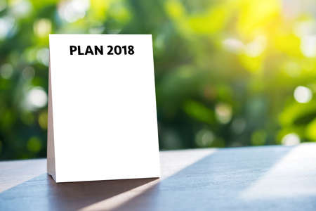 Plan 2018 Notebook business team meeting  with an Plan 2018