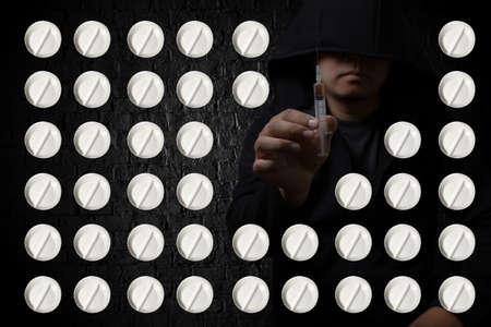 depressed expression dependence medication Drug prescription Health careの写真素材