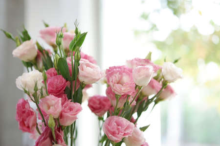 flower in room on the windowsill Beautiful flowers modern interior roomの写真素材