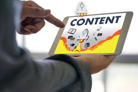CONTENT marketing Data Blogging Media Publication Information Vision Content Conceptの写真素材