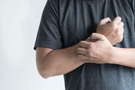 itchy  arms scratching  Healthcare And Medicine Health problemの写真素材