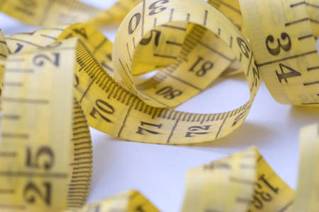 Measure tape for Checking Waistline Tailoring Meter to Healthyの写真素材