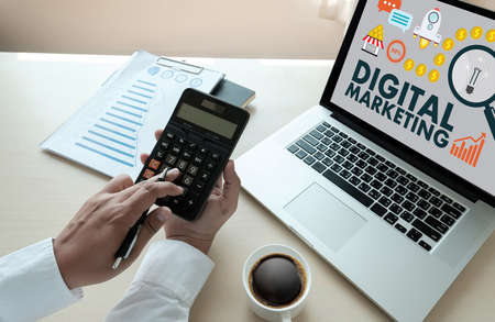 businessman DIGITAL MARKETING new startup project  Technology Graphicの写真素材