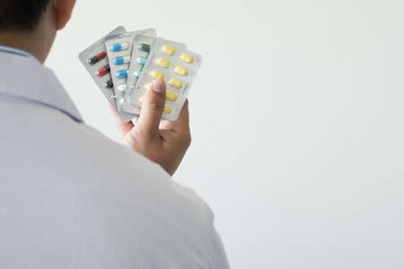 health care  holding at drugstore Pack birth control pills pharmacy drugstoreの写真素材