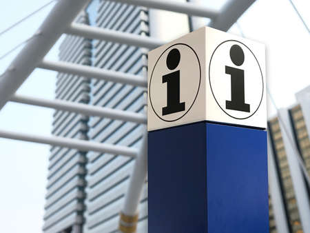 information in airport for tourist  in a modern hallの写真素材