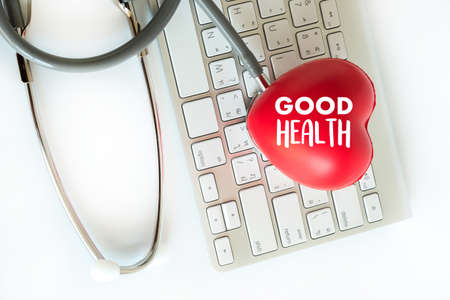 Healthcare medical Good health food Healthy medical equipment on top