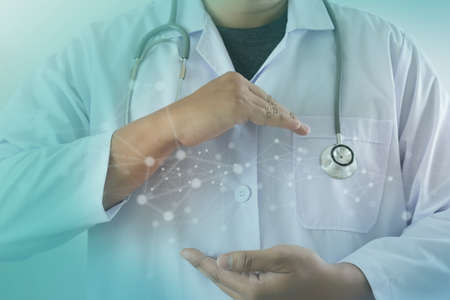 medicine heart Medicine doctor  technology network concept medical network connectionの写真素材