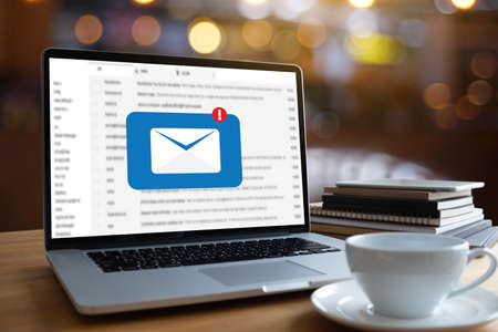 Mail Communication Connection message to mailing contacts phone Global Letters Concept