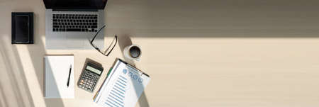 computers the view from the top business banner with copy space