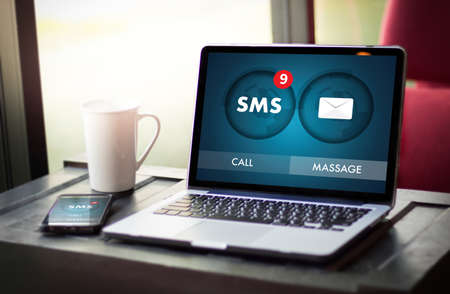 SMS Messaging Communication Notification Alert Reminder smsの写真素材