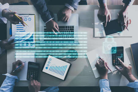 CYBER SECURITY Business technology secure Firewall Antivirus Alert Protection Security and Cyber Security Firewallの写真素材