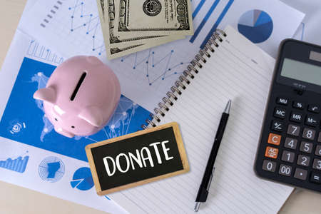 DONATE concept giving and donation Charity Give Help