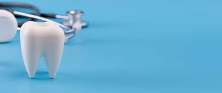 Dental concept healthy equipment  tools dental care Professional  bannerの写真素材