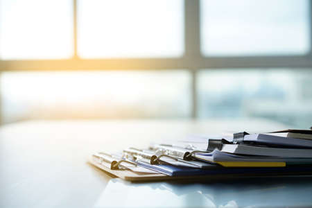 Businessman working reading documents graph financial to job succes Analyze document plansの写真素材