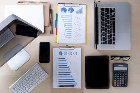 analyzing the work Accounting on Laptop  investment concept.