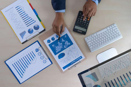 teamwork  reports  accounting concept analyzing  financial
