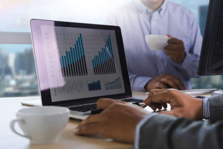 Business working   graph financial  Data Analytics Statistics Information Technology