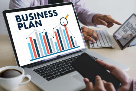 Business Plan Planning marketing businessman modern office Digital