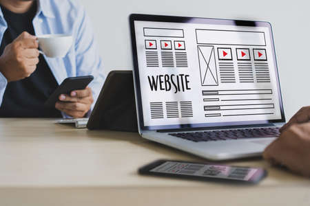 Businessman working on an analyzing projectの写真素材