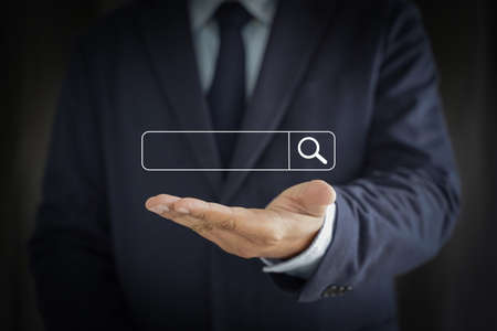 Businessman using Searching Browsing Internet internet of things (IoT)