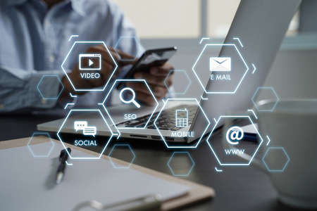 Digital Marketing Media Search Engine SEO  startup projectの写真素材