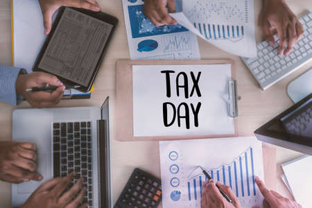 Time for Taxes Planning Money Financial Accounting Taxation Businessman Tax Economy Refund Moneyの写真素材