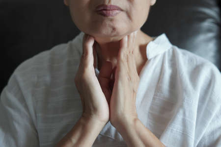 Elderly female thyroid gland control