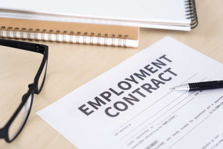 Employment contract signing job deal Recruitment conceptの写真素材