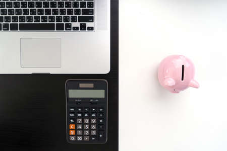 calculate the numbers, finance accounting  graph financial with social network diagramの写真素材