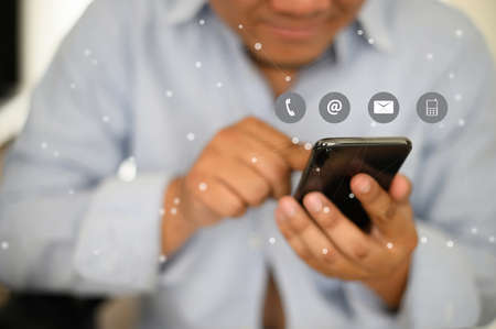 CONTACT US (Customer Support Hotline people CONNECT ) Call Customer Supportの写真素材