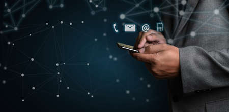 CONTACT US (Customer Support Hotline people CONNECT )の写真素材