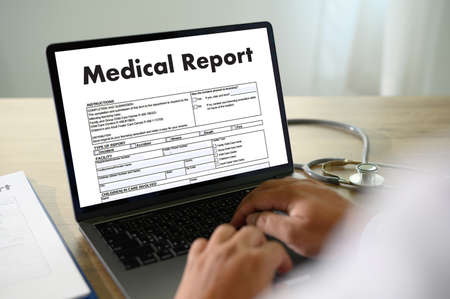 Medical records patient information Medical technology conceptの写真素材