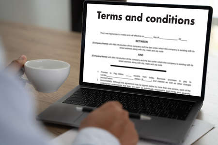 Terms of use confirm terms disclaimer conditions to policy service man use pen Terms and conditions...