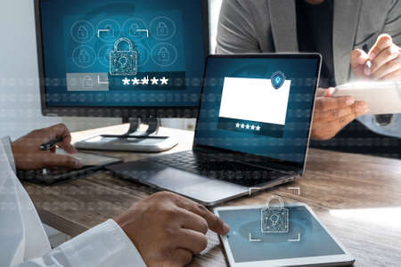 CYBER SECURITY Business, technology,FirewallAntivirus Alert Protection Security and Cyber Security...