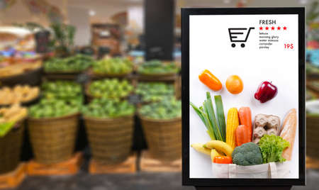 digital display Intelligent Digital moniter Interactive artificial intelligence digital advertisement Signageの写真素材