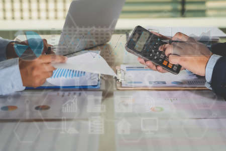 Financial report data of business technology digital Business Analytics Key Performanceの写真素材
