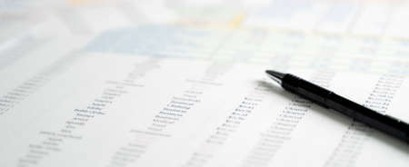 Accounting analysis businessman hand working Strategy Research analyzing financial data and charts