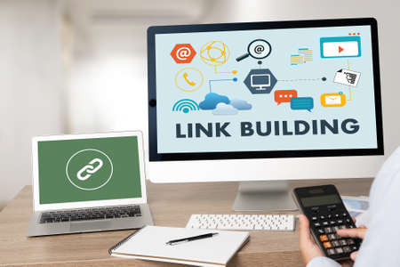 LINK BUILDING Connect Link Communication Contact Networkの写真素材
