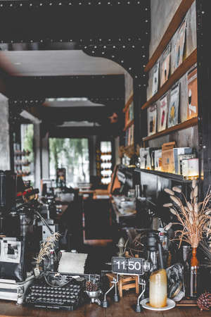 Interior design of a Happy Bones style, Coffee shop, cafe.の写真素材