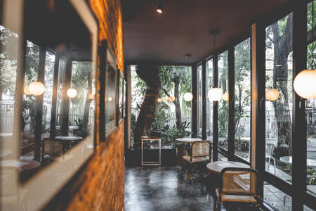 Interior design of a Happy Bones style, Coffee shop, cafe Cafe shop & Restaurant designの写真素材