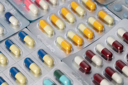 coffee on the wooden table from above. Urban coffee shop workspace or coffee break in morningの写真素材