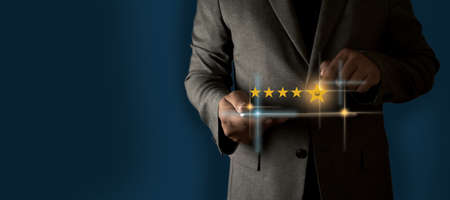 man Intelligence and business analytics work performance financial Stock market or forex trading...