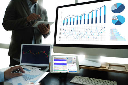 man work business writing working and schedule Calendar busy schedule tasks and appointments in...