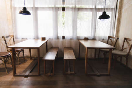 Layout in a loft style in dark colors open space interior view of various coffee Welcome open coffee...