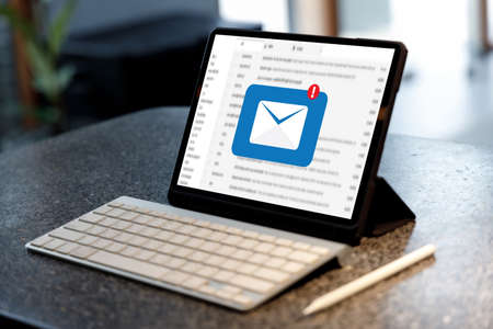 Businessman manage files documentation working modern computer Document Management System  transfer...