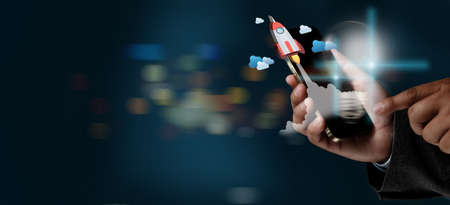 Businessman investor analyzing company financial MUTUAL FUNDS Finance and Money concept  Internet Data Technologyの写真素材